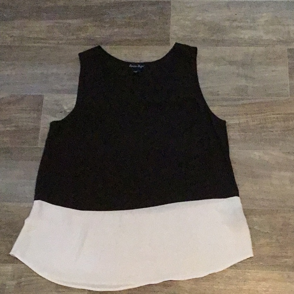 Charlie Paige black and white sleeveless top large/XL